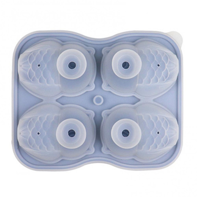 Ice Cube Mold with Funnel-Shaped Lids Food-Grade Silicone Penguin Owl Ice Cube Tray Animal Ice Cube Maker