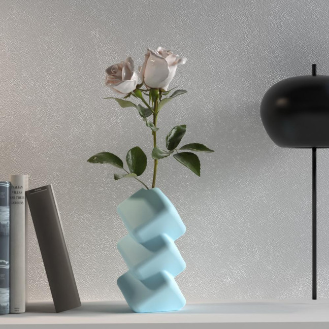 1 Set DIY Flower Vase Silicone Mold Handmade Stacking Cube Decorative Vase Epoxy Resin Casting Mold Vase Crafts Making Gypsum Cement Mold 