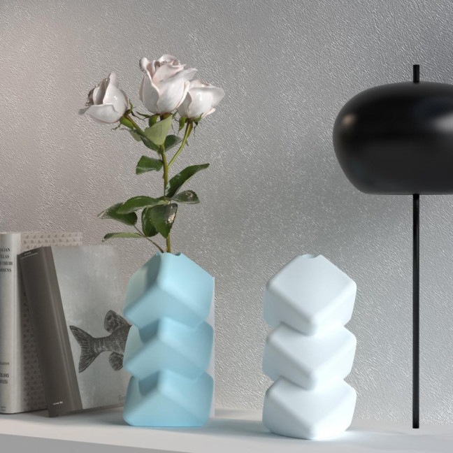 1 Set DIY Flower Vase Silicone Mold Handmade Stacking Cube Decorative Vase Epoxy Resin Casting Mold Vase Crafts Making Gypsum Cement Mold 