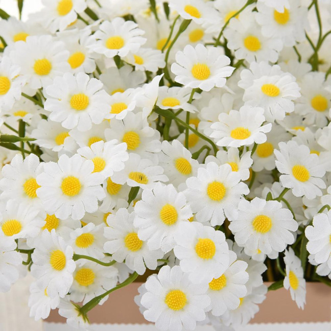6Pcs Artificial White Daisies Realistic Fake Flower Branch Home Office Wedding Party Table Centerpiece Indoor Outdoor Faux Bloom Plants Decoration 6Pcs Artificial White Daisies Realistic Fake Flower Branch Home Office Wedding Party Table Centerpiece Indoor Outdoor Faux Bloom Plants Decoration