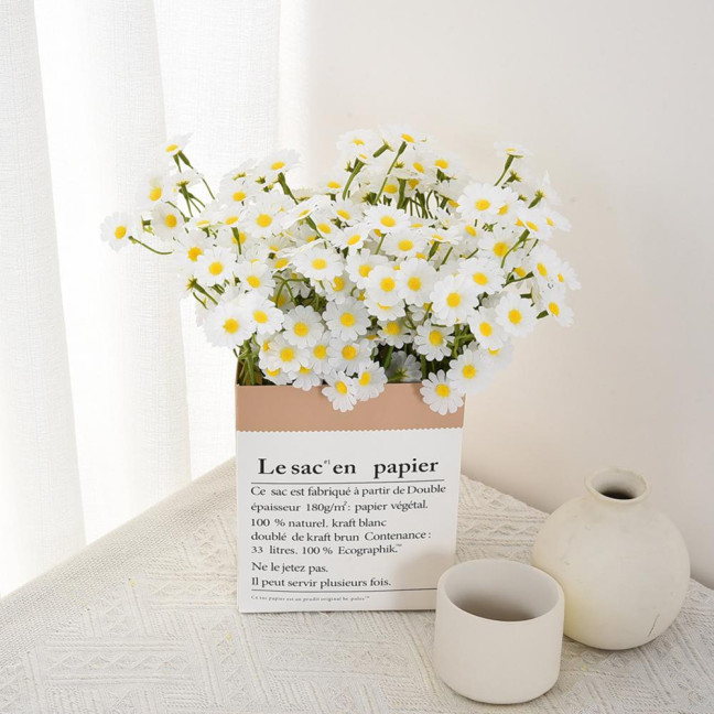 6Pcs Artificial White Daisies Realistic Fake Flower Branch Home Office Wedding Party Table Centerpiece Indoor Outdoor Faux Bloom Plants Decoration 6Pcs Artificial White Daisies Realistic Fake Flower Branch Home Office Wedding Party Table Centerpiece Indoor Outdoor Faux Bloom Plants Decoration