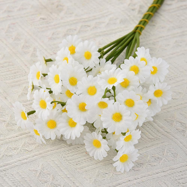 6Pcs Artificial White Daisies Realistic Fake Flower Branch Home Office Wedding Party Table Centerpiece Indoor Outdoor Faux Bloom Plants Decoration 6Pcs Artificial White Daisies Realistic Fake Flower Branch Home Office Wedding Party Table Centerpiece Indoor Outdoor Faux Bloom Plants Decoration