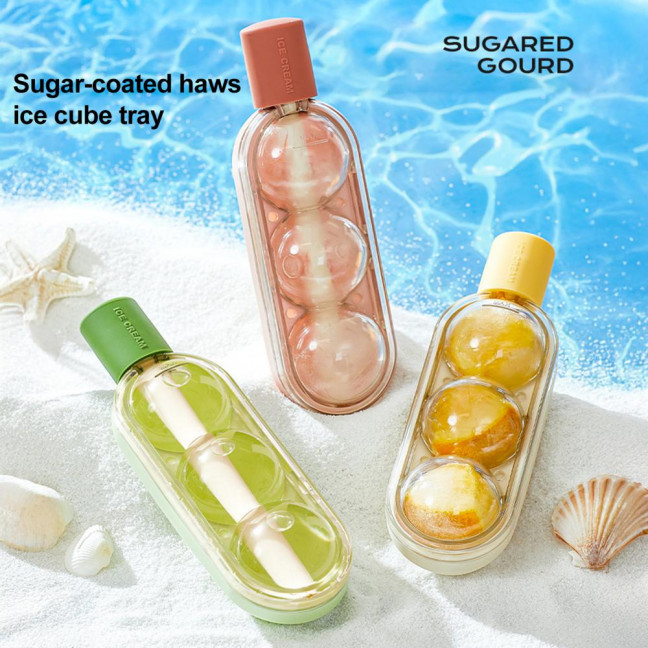 3Pcs Creative Popsicle Ice Mold with Straw Haws Shape Ice Cream Mold Refrigerator Ice Cube Tray for Homemade DIY Desserts Cocktail 