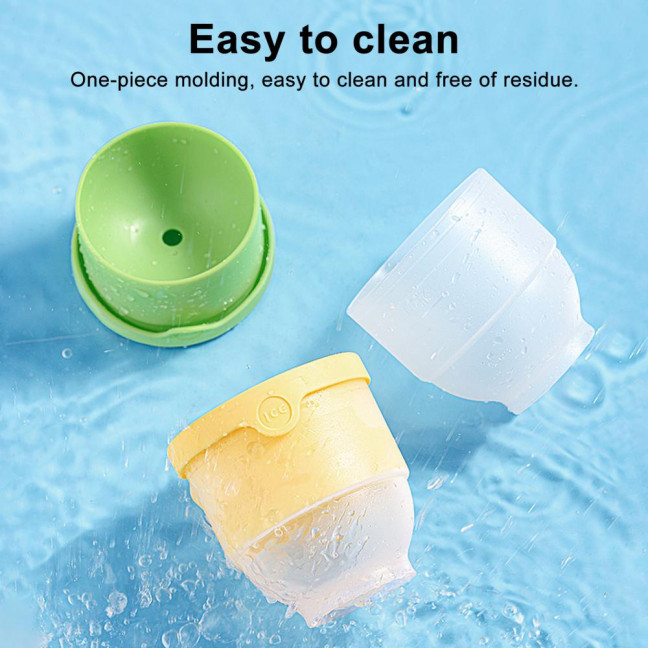 4Pcs Silicone Ice Ball Mold Round Ice Cube Tray BPA-free Easy Release Sphere Ice Maker for Whiskey Cocktails