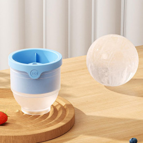 4Pcs Silicone Ice Ball Mold Round Ice Cube Tray BPA-free Easy Release Sphere Ice Maker for Whiskey Cocktails