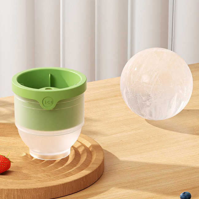 4Pcs Silicone Ice Ball Mold Round Ice Cube Tray BPA-free Easy Release Sphere Ice Maker for Whiskey Cocktails