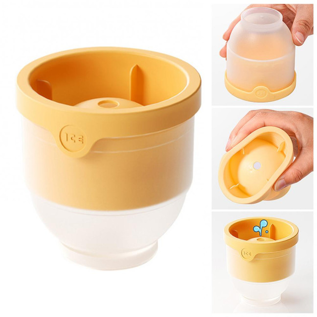 4Pcs Silicone Ice Ball Mold Round Ice Cube Tray BPA-free Easy Release Sphere Ice Maker for Whiskey Cocktails