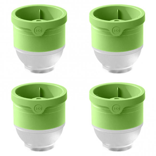 4Pcs Silicone Ice Ball Mold Round Ice Cube Tray BPA-free Easy Release Sphere Ice Maker for Whiskey Cocktails