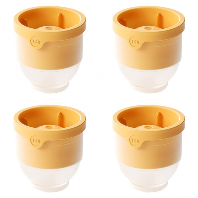 4Pcs Silicone Ice Ball Mold Round Ice Cube Tray BPA-free Easy Release Sphere Ice Maker for Whiskey Cocktails