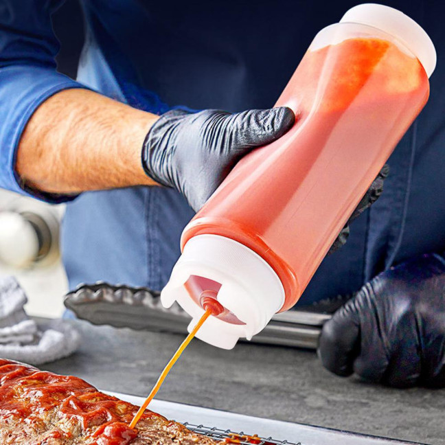 Honey Dispenser Squeeze Bottle BPA-Free Salad Dressing Dispenser Reusable Syrup Container for Portion Control