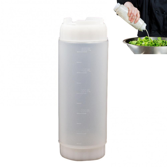 Honey Dispenser Squeeze Bottle BPA-Free Salad Dressing Dispenser Reusable Syrup Container for Portion Control