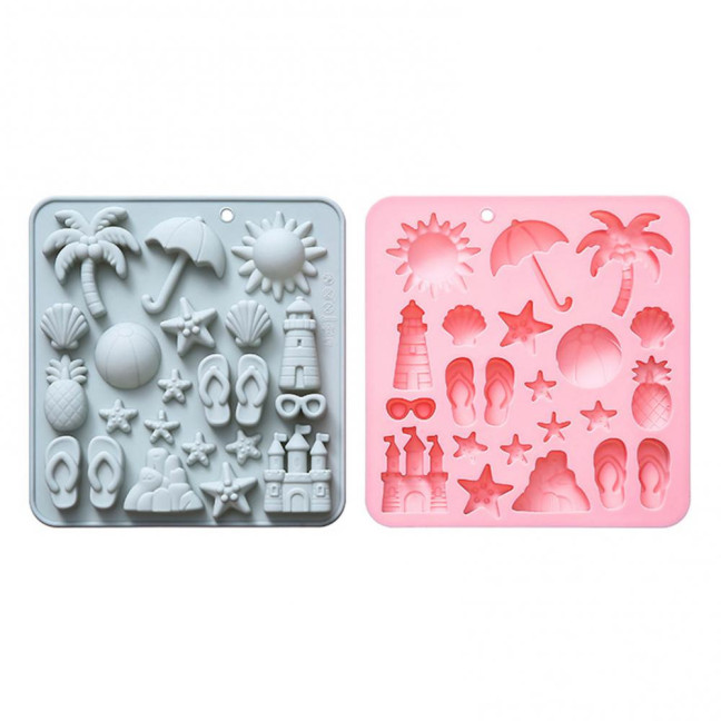 2Pcs Silicone Chocolate Baking Mold Summer Ocean Theme Shell Starfish Conch Jelly Molds Candy Making Supplies 2Pcs Silicone Chocolate Baking Mold Summer Ocean Theme Shell Starfish Conch Jelly Molds Candy Making Supplies