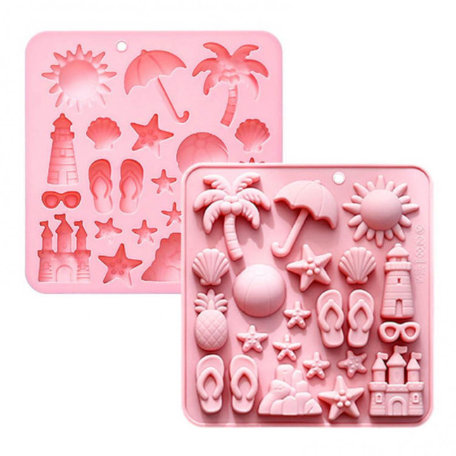 2Pcs Silicone Chocolate Baking Mold Summer Ocean Theme Shell Starfish Conch Jelly Molds Candy Making Supplies 2Pcs Silicone Chocolate Baking Mold Summer Ocean Theme Shell Starfish Conch Jelly Molds Candy Making Supplies