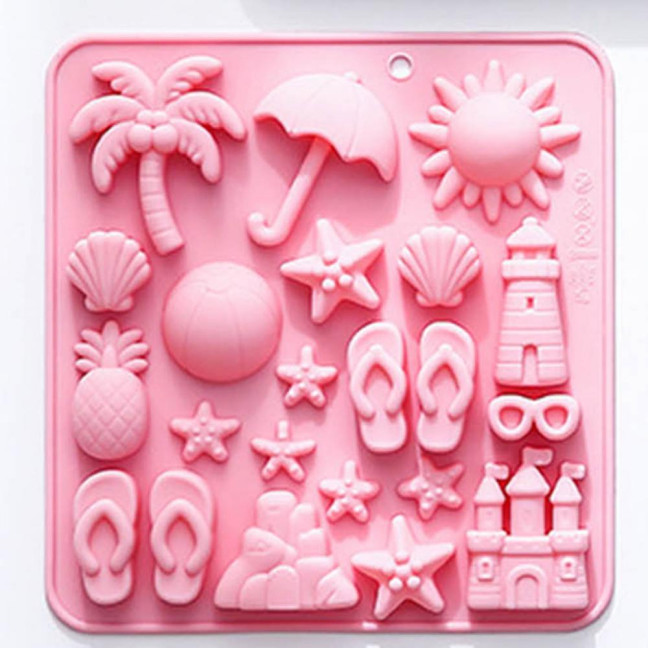 2Pcs Silicone Chocolate Baking Mold Summer Ocean Theme Shell Starfish Conch Jelly Molds Candy Making Supplies 2Pcs Silicone Chocolate Baking Mold Summer Ocean Theme Shell Starfish Conch Jelly Molds Candy Making Supplies