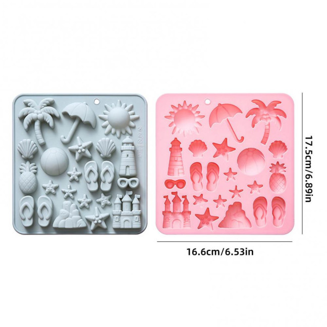 2Pcs Silicone Chocolate Baking Mold Summer Ocean Theme Shell Starfish Conch Jelly Molds Candy Making Supplies 2Pcs Silicone Chocolate Baking Mold Summer Ocean Theme Shell Starfish Conch Jelly Molds Candy Making Supplies