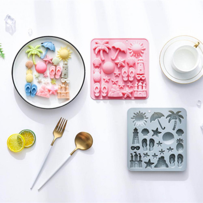 2Pcs Silicone Chocolate Baking Mold Summer Ocean Theme Shell Starfish Conch Jelly Molds Candy Making Supplies 2Pcs Silicone Chocolate Baking Mold Summer Ocean Theme Shell Starfish Conch Jelly Molds Candy Making Supplies