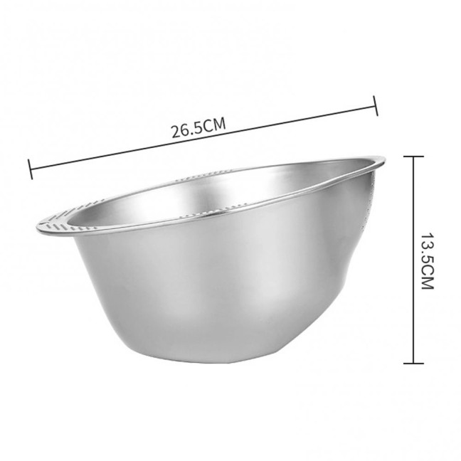 Rice Washer Strainer Bowl Stainless Steel Drain Basket for Rice Fruits Vegetables Kitchen Colander Sieve Tools