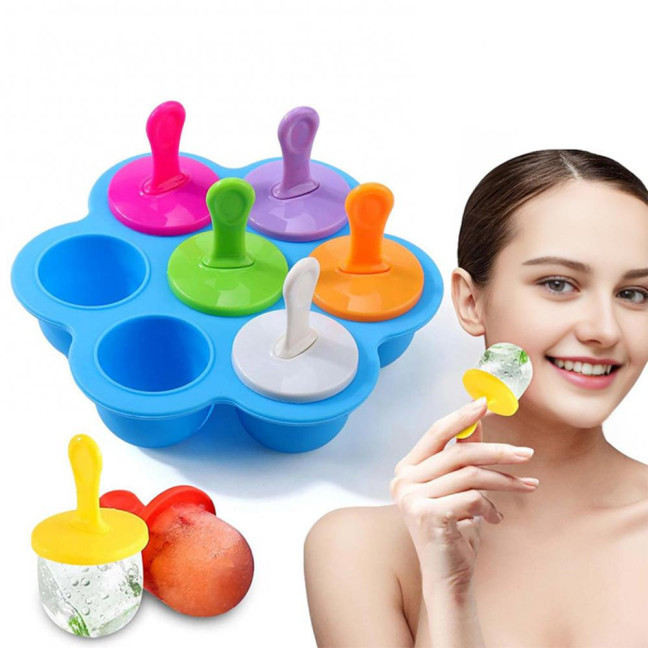 Popsicle Molds for Kids Reusable Ice Pop Mold with Sticks Homemade Mini Toddler Popsicle Mold BPA-Free Food-Grade Non-Stick Tray