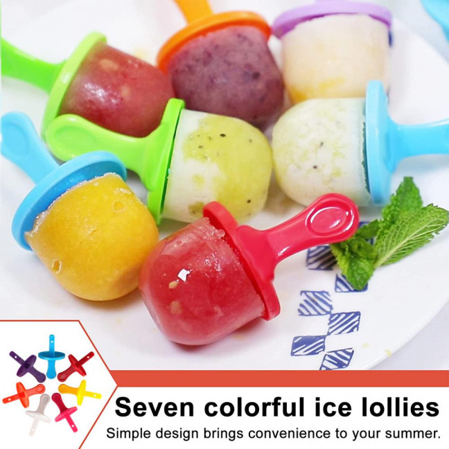 Popsicle Molds for Kids Reusable Ice Pop Mold with Sticks Homemade Mini Toddler Popsicle Mold BPA-Free Food-Grade Non-Stick Tray
