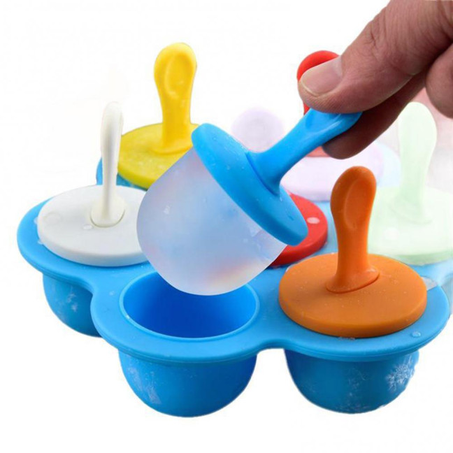 Popsicle Molds for Kids Reusable Ice Pop Mold with Sticks Homemade Mini Toddler Popsicle Mold BPA-Free Food-Grade Non-Stick Tray
