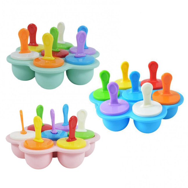 Popsicle Molds for Kids Reusable Ice Pop Mold with Sticks Homemade Mini Toddler Popsicle Mold BPA-Free Food-Grade Non-Stick Tray