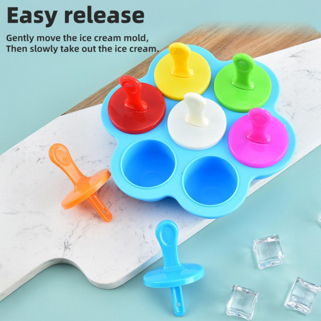 Popsicle Molds for Kids Reusable Ice Pop Mold with Sticks Homemade Mini Toddler Popsicle Mold BPA-Free Food-Grade Non-Stick Tray