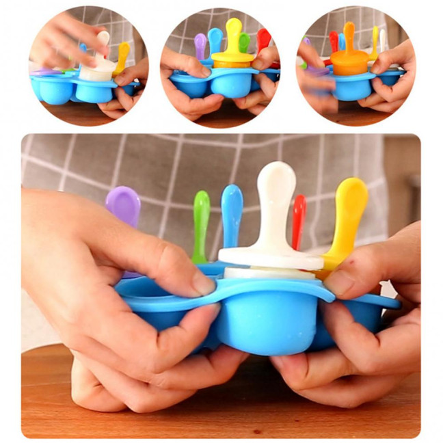 Popsicle Molds for Kids Reusable Ice Pop Mold with Sticks Homemade Mini Toddler Popsicle Mold BPA-Free Food-Grade Non-Stick Tray