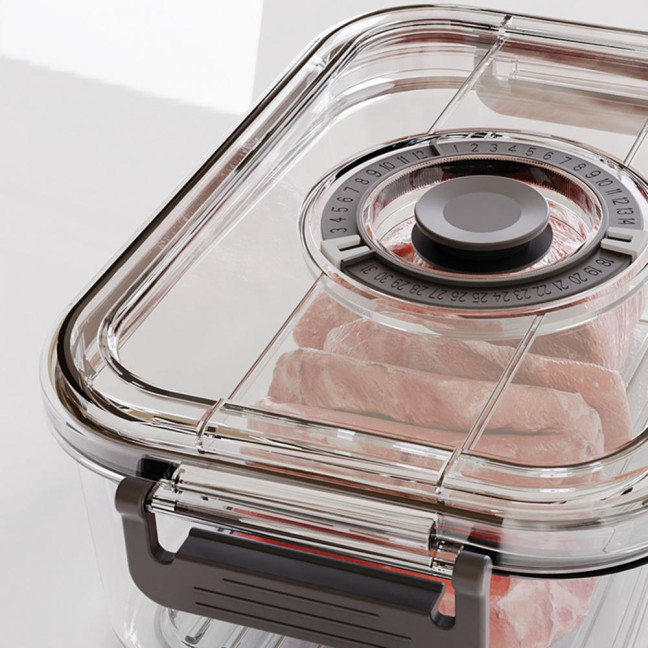 Bread Box Large Capacity Airtight Storage Container with Lid Time Recording Dial Bread Loaf Container Food Storage Organizer for Kitchen Counter 