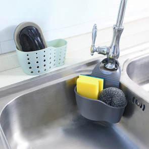 Kitchen Sink Shelf Soap Sponge Drain Rack Strong Load-Bearing Double-Layer Design Easy to Install Hanging Basket Sink Caddy