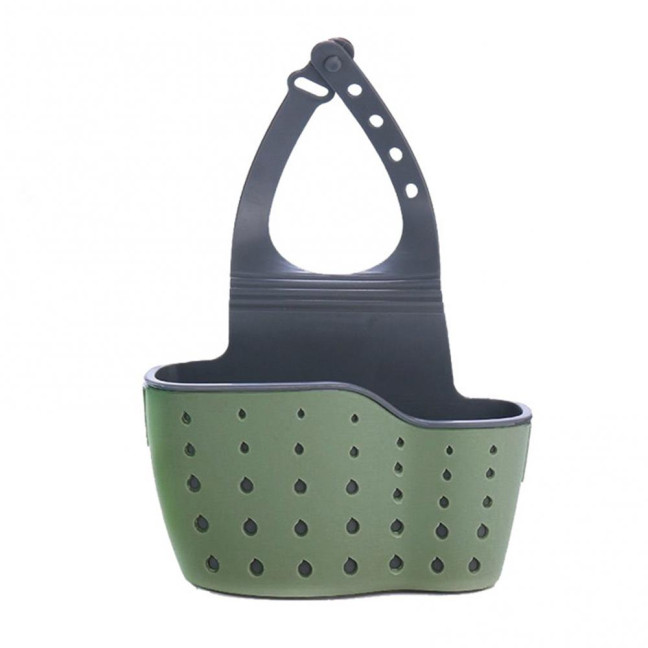 Kitchen Sink Shelf Soap Sponge Drain Rack Strong Load-Bearing Double-Layer Design Easy to Install Hanging Basket Sink Caddy