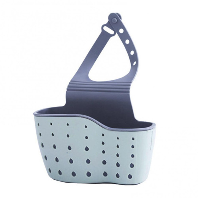 Kitchen Sink Shelf Soap Sponge Drain Rack Strong Load-Bearing Double-Layer Design Easy to Install Hanging Basket Sink Caddy