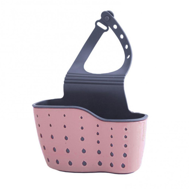 Kitchen Sink Shelf Soap Sponge Drain Rack Strong Load-Bearing Double-Layer Design Easy to Install Hanging Basket Sink Caddy