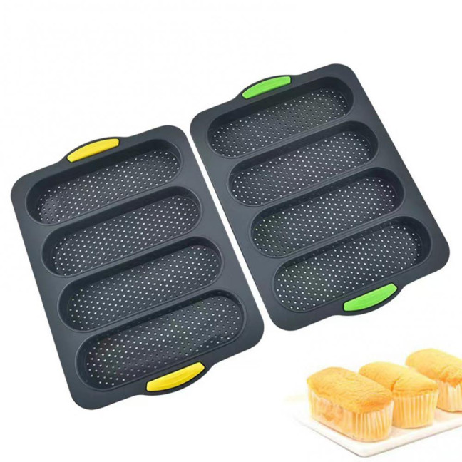 Silicone Baguette Mold Non-Stick Bread Baking Tray High Temperature Resistant Kitchen Baking Accessories Silicone Baguette Mold Non-Stick Bread Baking Tray High Temperature Resistant Kitchen Baking Accessories