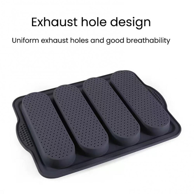 Silicone Baguette Mold Non-Stick Bread Baking Tray High Temperature Resistant Kitchen Baking Accessories Silicone Baguette Mold Non-Stick Bread Baking Tray High Temperature Resistant Kitchen Baking Accessories