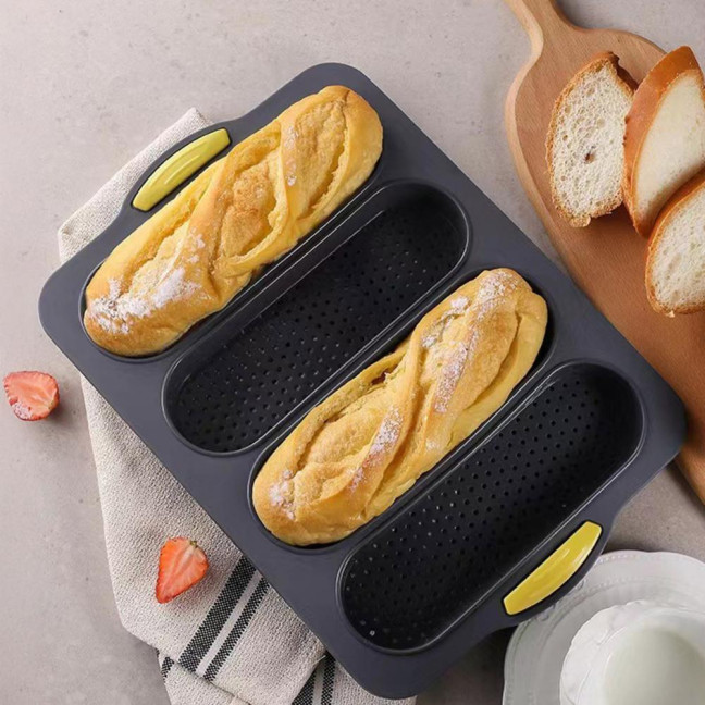 Silicone Baguette Mold Non-Stick Bread Baking Tray High Temperature Resistant Kitchen Baking Accessories Silicone Baguette Mold Non-Stick Bread Baking Tray High Temperature Resistant Kitchen Baking Accessories