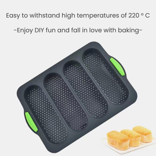 Silicone Baguette Mold Non-Stick Bread Baking Tray High Temperature Resistant Kitchen Baking Accessories Silicone Baguette Mold Non-Stick Bread Baking Tray High Temperature Resistant Kitchen Baking Accessories