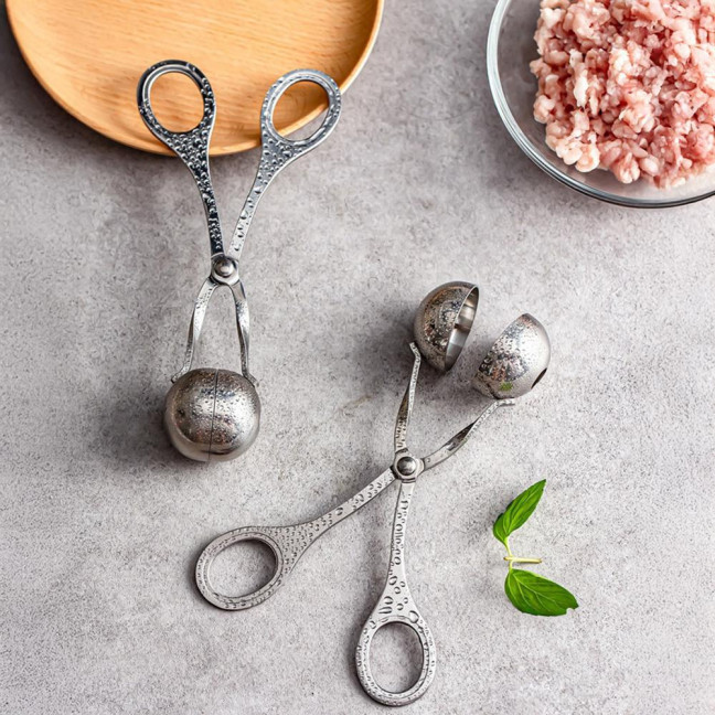 Stainless Steel Meatball Maker Fish Ball Rice Making Mold for Round Meatballs Ice Cream Fruits Pasta Kitchen Gadgets 