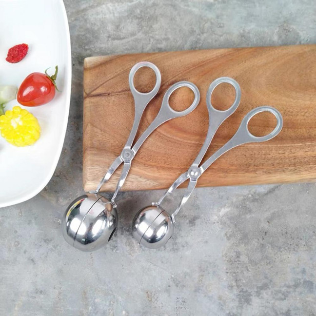 Stainless Steel Meatball Maker Fish Ball Rice Making Mold for Round Meatballs Ice Cream Fruits Pasta Kitchen Gadgets 