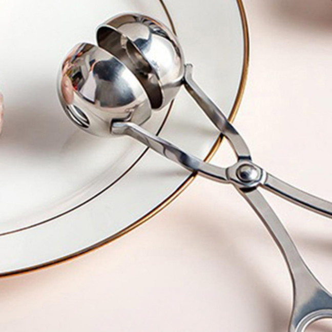 Stainless Steel Meatball Maker Fish Ball Rice Making Mold for Round Meatballs Ice Cream Fruits Pasta Kitchen Gadgets 