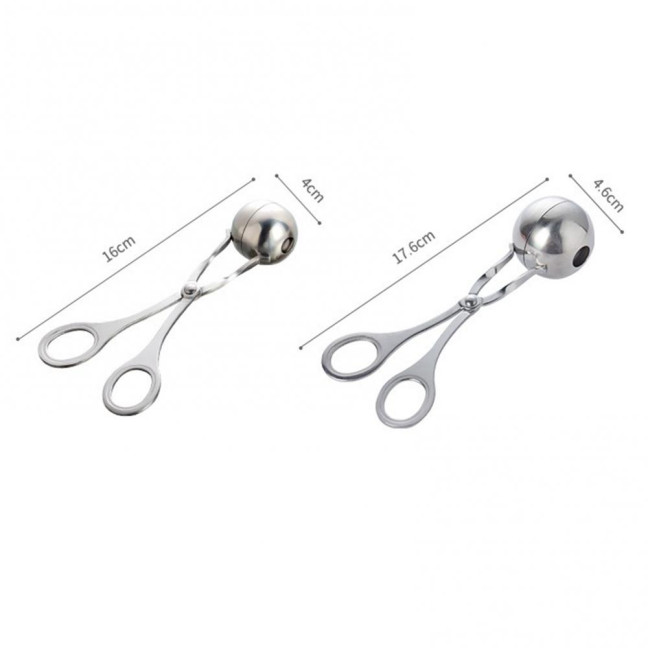 Stainless Steel Meatball Maker Fish Ball Rice Making Mold for Round Meatballs Ice Cream Fruits Pasta Kitchen Gadgets 