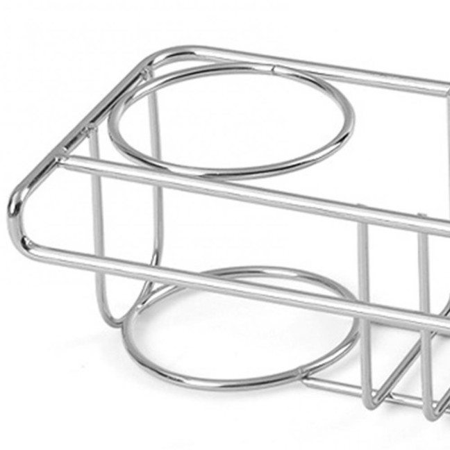 Sponge Holder Kitchen Sink Caddy Strong Load-bearing Hollow Design Easy to Install Self Draining Sink Caddy Organizer Rack