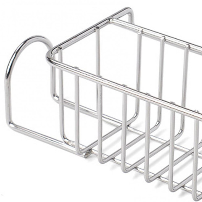 Sponge Holder Kitchen Sink Caddy Strong Load-bearing Hollow Design Easy to Install Self Draining Sink Caddy Organizer Rack