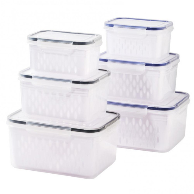 1/3Pcs Transparent Storage Box with Removable Colander Large Capacity Double Layer Vegetable Washing Bowl Fruit Storage Container