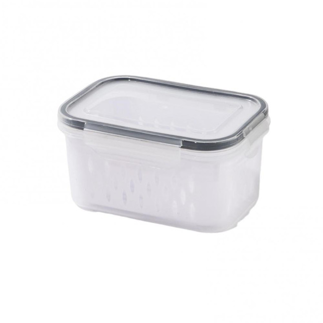 1/3Pcs Transparent Storage Box with Removable Colander Large Capacity Double Layer Vegetable Washing Bowl Fruit Storage Container