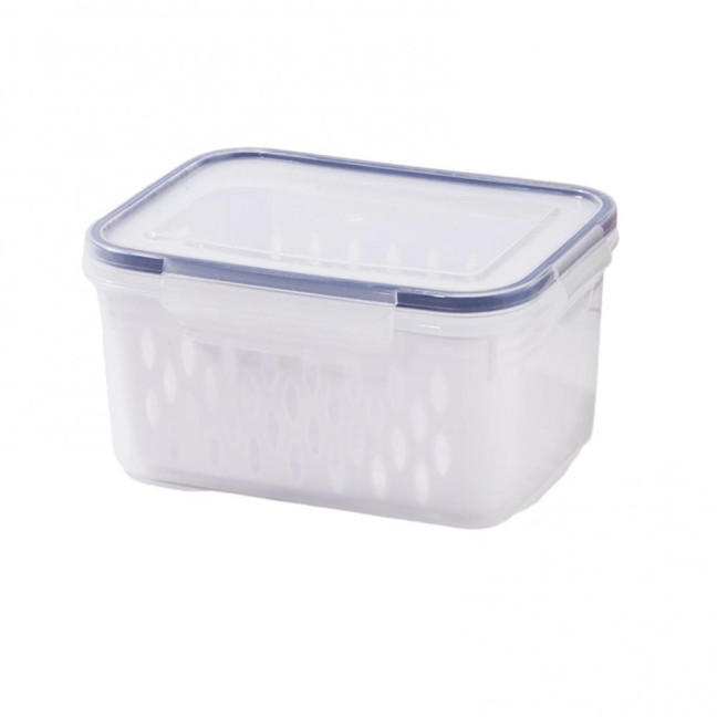 1/3Pcs Transparent Storage Box with Removable Colander Large Capacity Double Layer Vegetable Washing Bowl Fruit Storage Container
