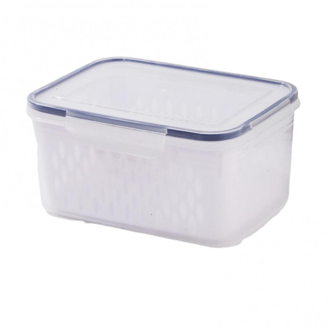 1/3Pcs Transparent Storage Box with Removable Colander Large Capacity Double Layer Vegetable Washing Bowl Fruit Storage Container