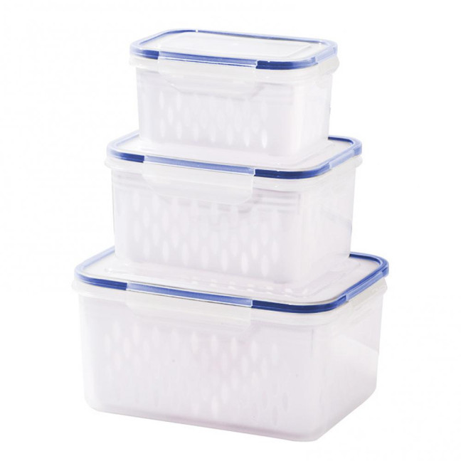 1/3Pcs Transparent Storage Box with Removable Colander Large Capacity Double Layer Vegetable Washing Bowl Fruit Storage Container