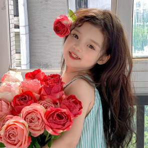 Artificial Roses Long-lasting Faux Silk Flowers Realistic Fake Roses with Flexible Stems for Vase Flower Arrangements Home Wedding Decor 