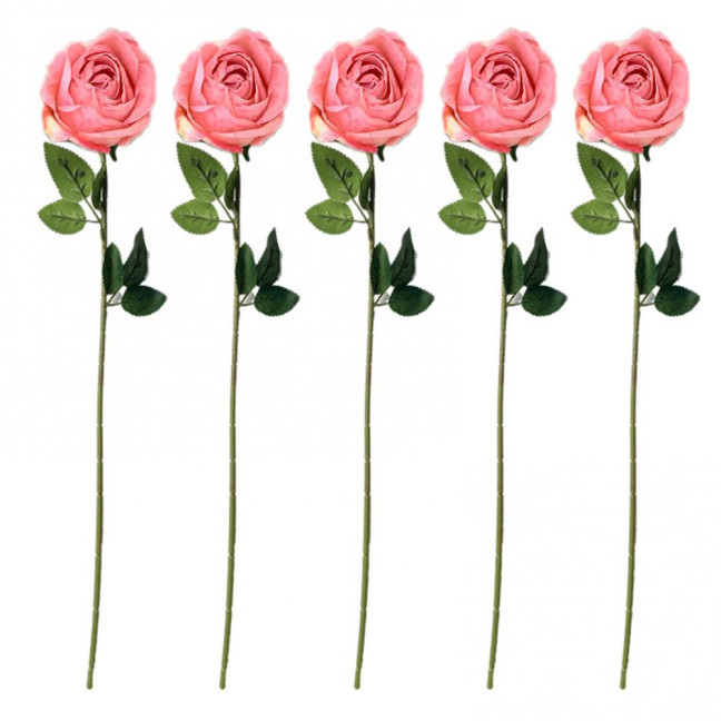 Artificial Roses Long-lasting Faux Silk Flowers Realistic Fake Roses with Flexible Stems for Vase Flower Arrangements Home Wedding Decor 