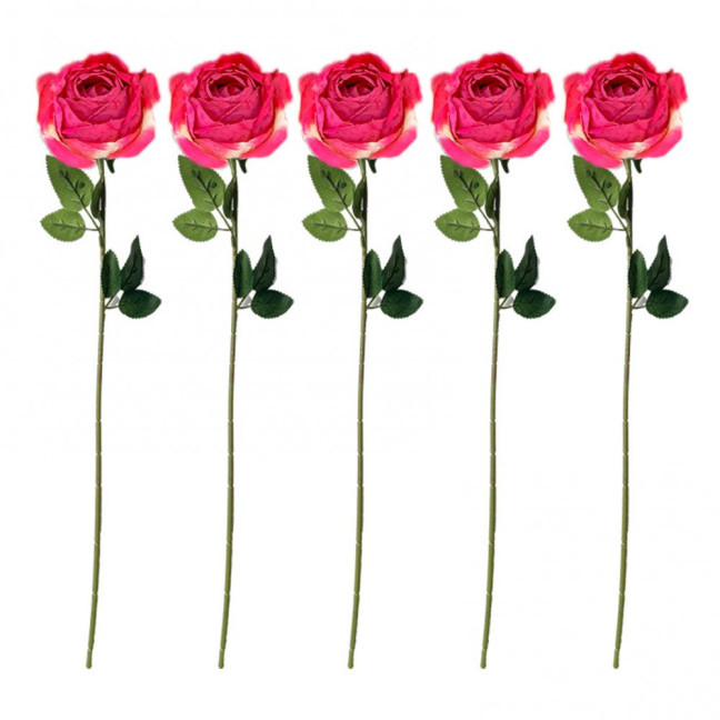 Artificial Roses Long-lasting Faux Silk Flowers Realistic Fake Roses with Flexible Stems for Vase Flower Arrangements Home Wedding Decor 